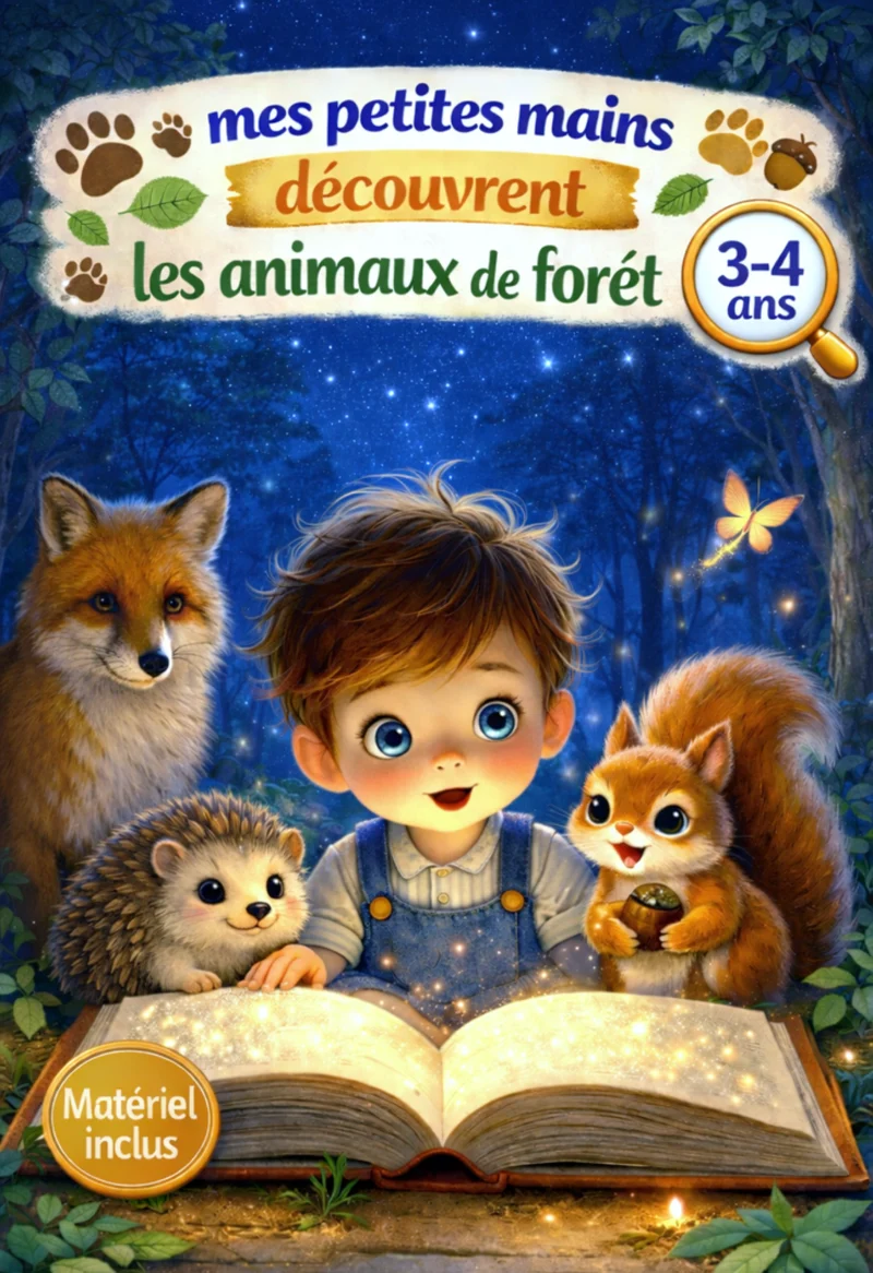 Animaux de la forêt 3-4 ans – Livret éducatif avec activités de manipulation
