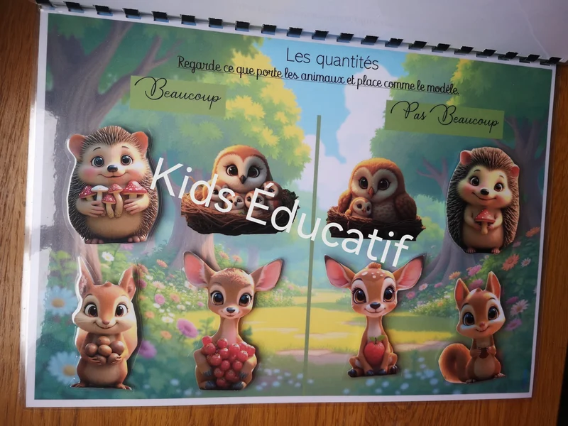 Animaux de la forêt 3-4 ans – Livret éducatif avec activités de manipulation