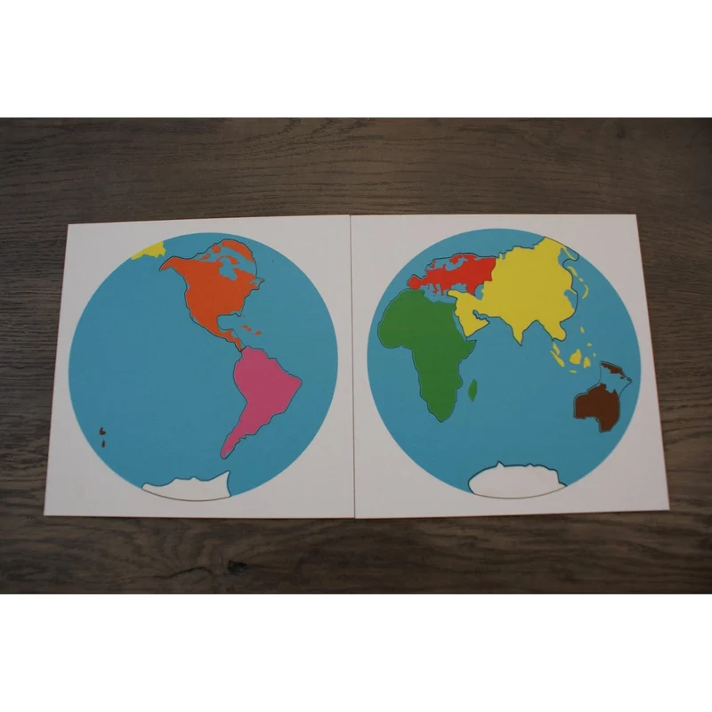 Puzzle Planisphère des Continents Montessori