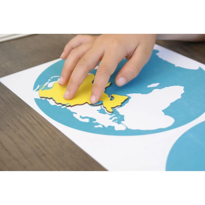 Puzzle Planisphère des Continents Montessori
