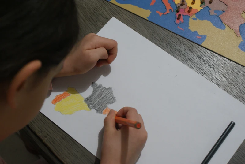 Puzzle du continent Europe Montessori