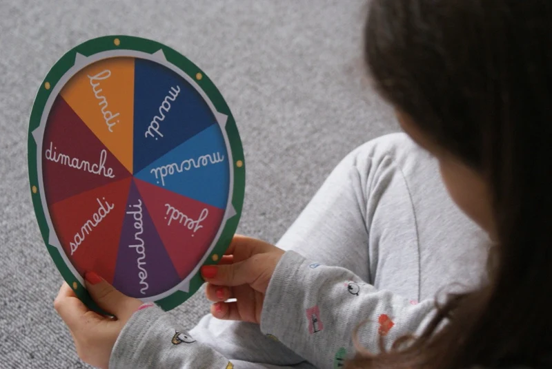 Poutre du Temps Montessori et Roues