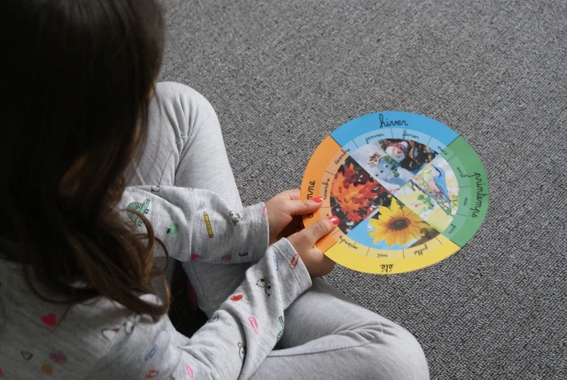 Poutre du Temps Montessori et Roues
