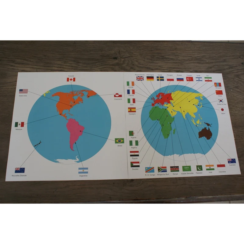Pays et Drapeaux du Monde Montessori