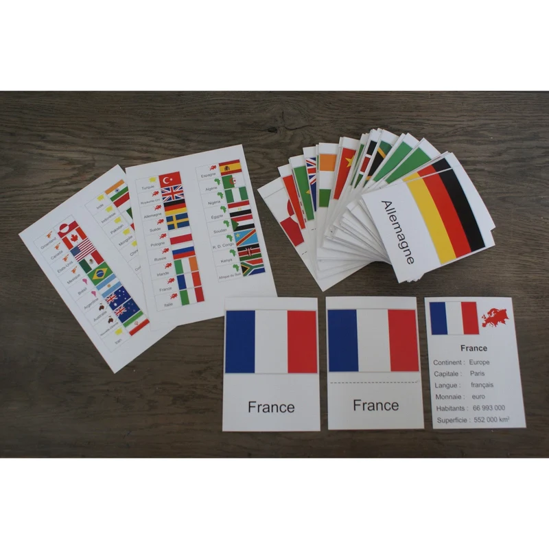Pays et Drapeaux du Monde Montessori