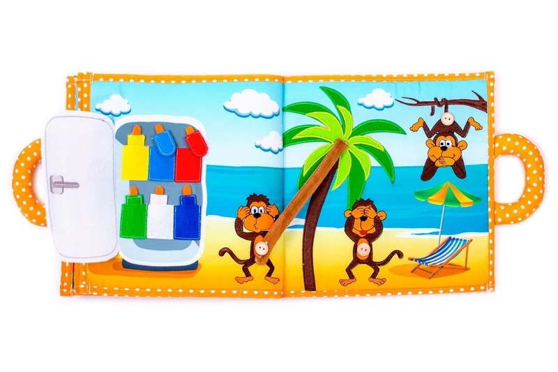 Livre d'éveil et activités Montessori - Singe
