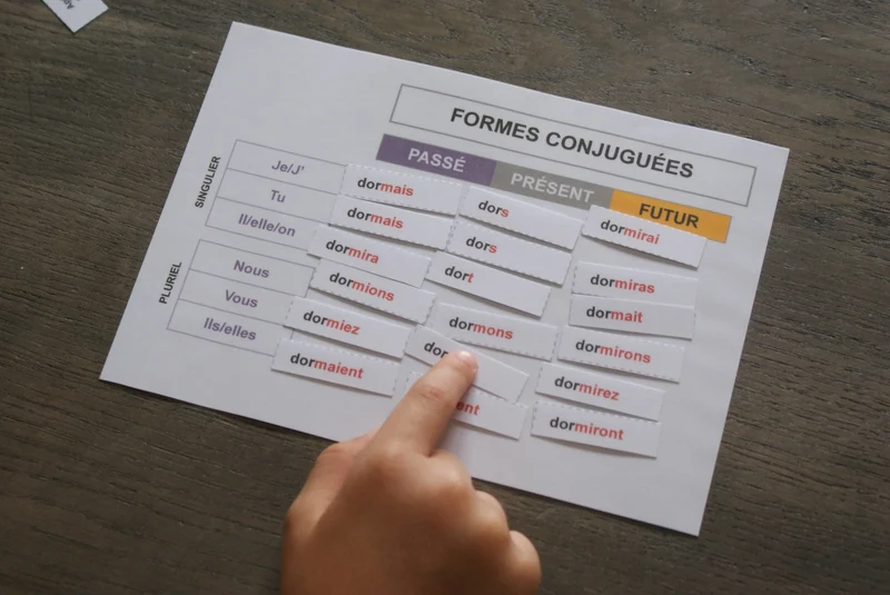 Conjugaison Montessori