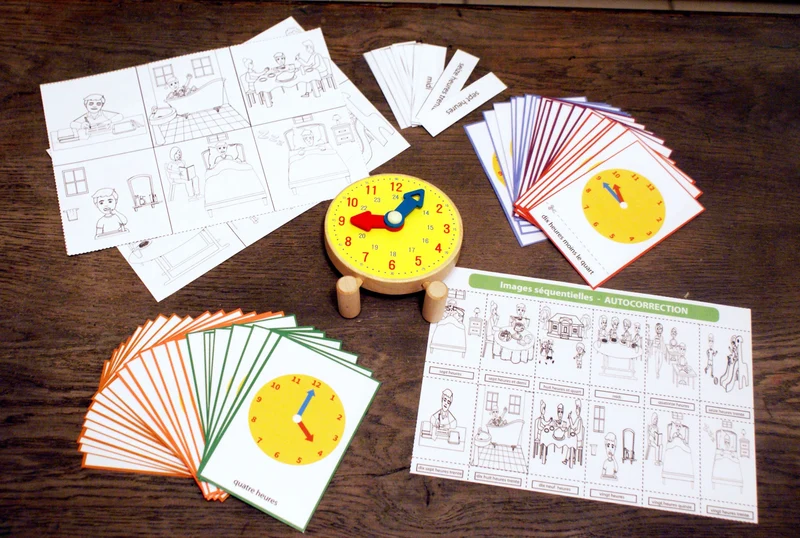 Horloge analogique Montessori