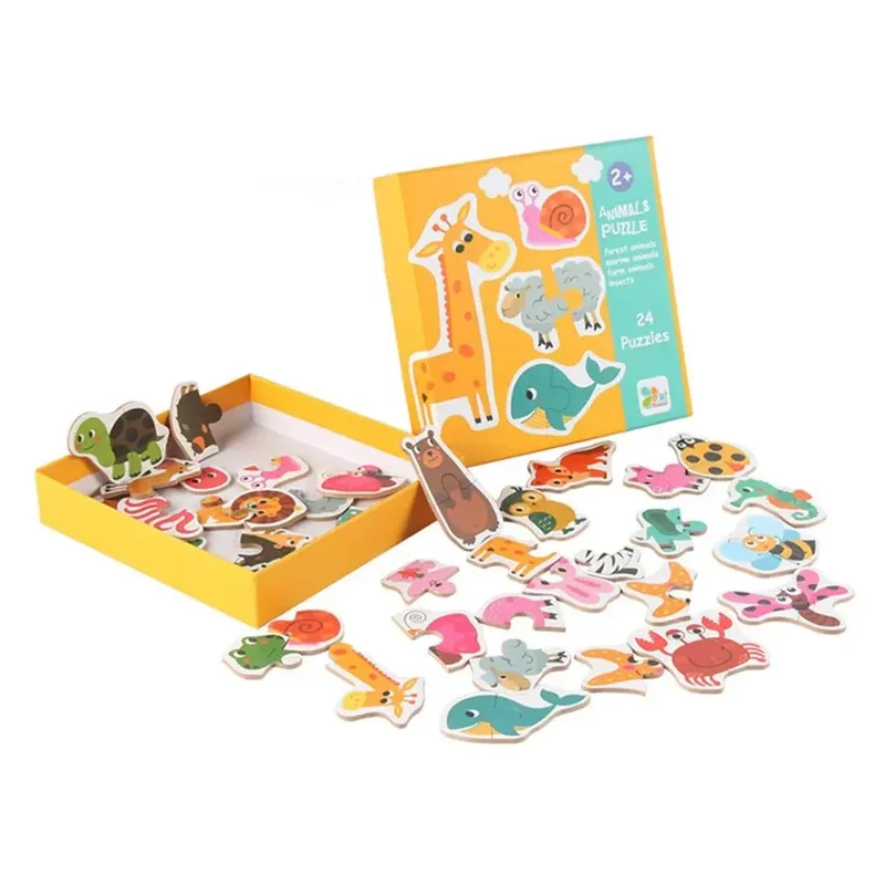 Matching puzzle éducatif pour l'apprentissage des animaux, des fruits et de la circulation
