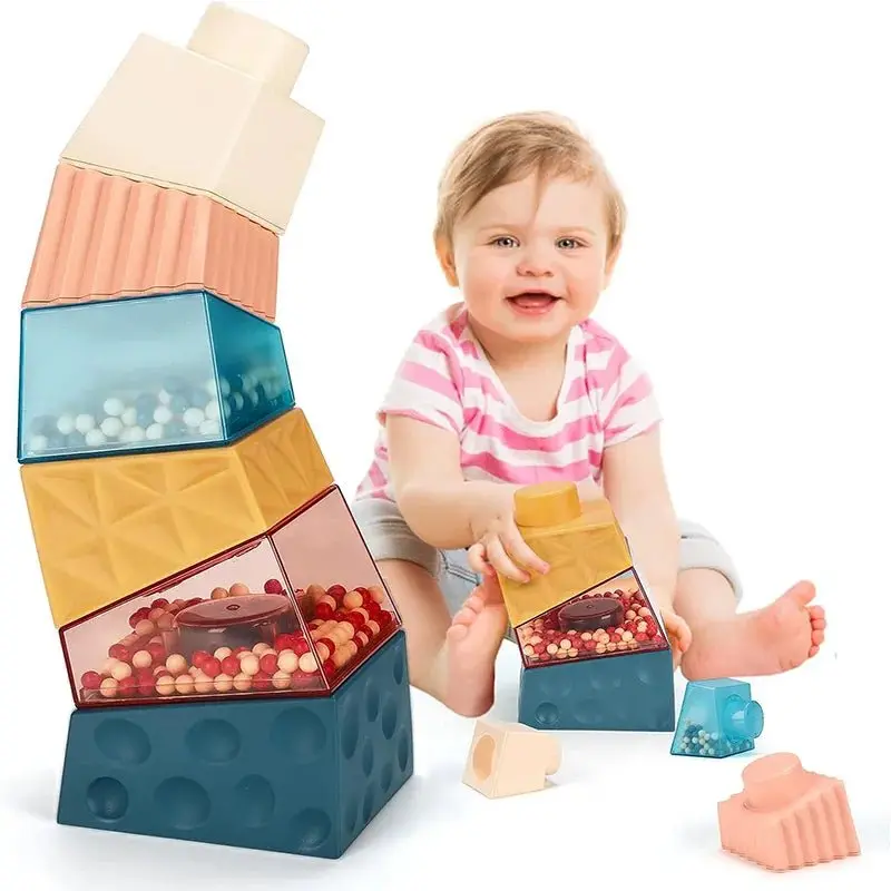 Cubes Empilables Montessori – Développement Sensoriel et Motricité Fine