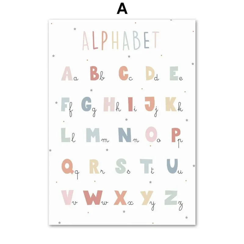 Posters Montessori d'apprentissage décoratifs
