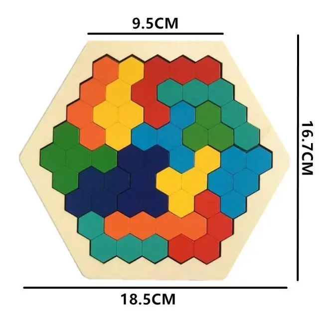 Puzzle Tangram Hexagone