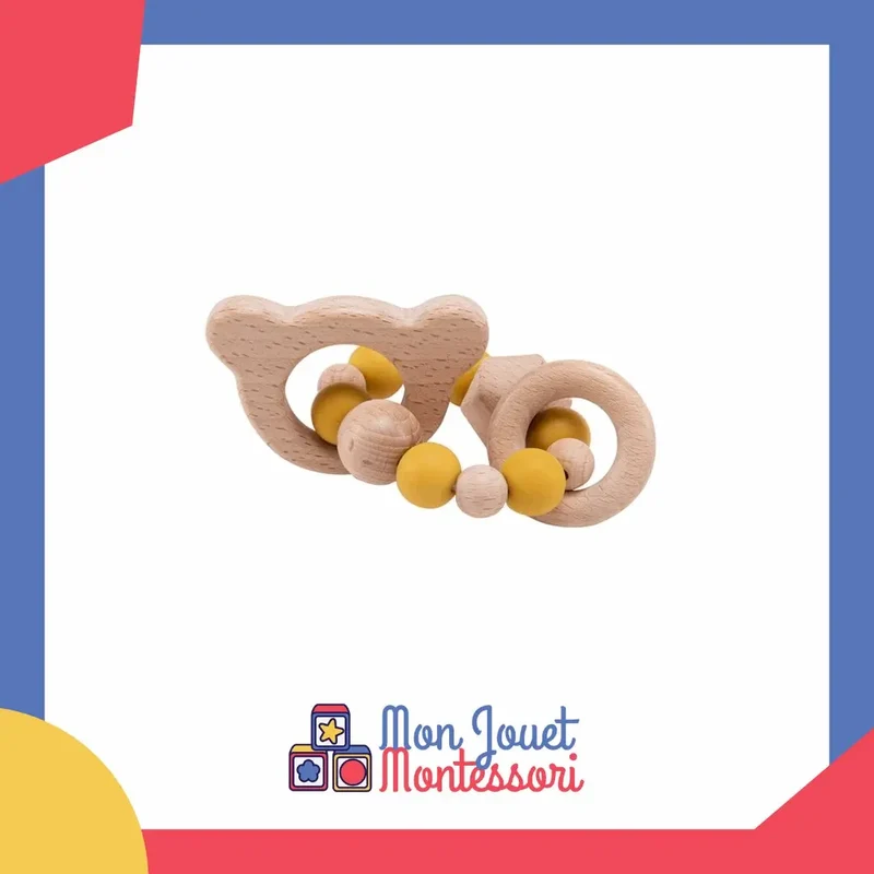 Hochet en Bois Ourson