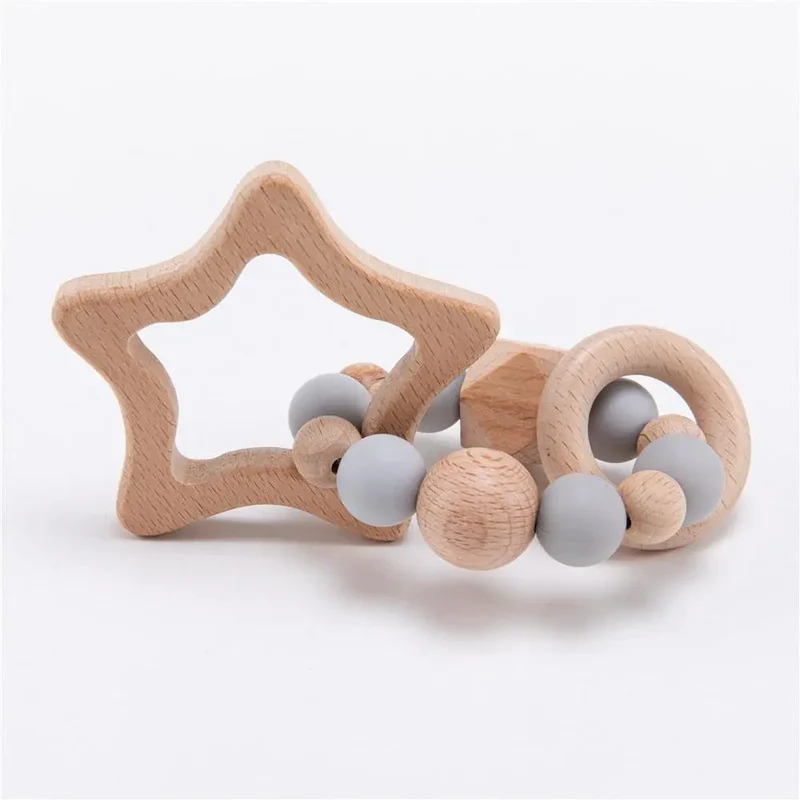 Hochet en Bois Étoile