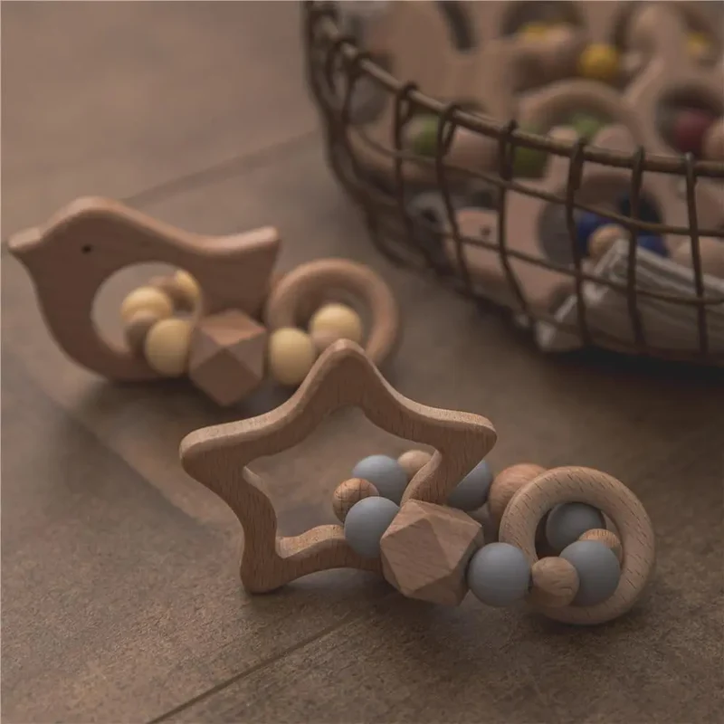 Hochet en Bois Étoile