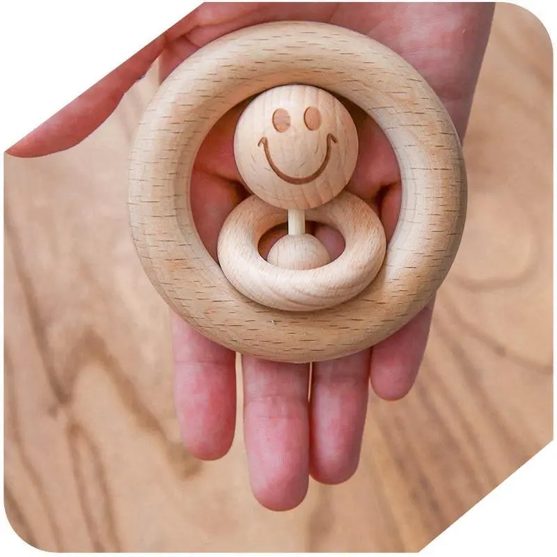 Hochet en Bois Emoji