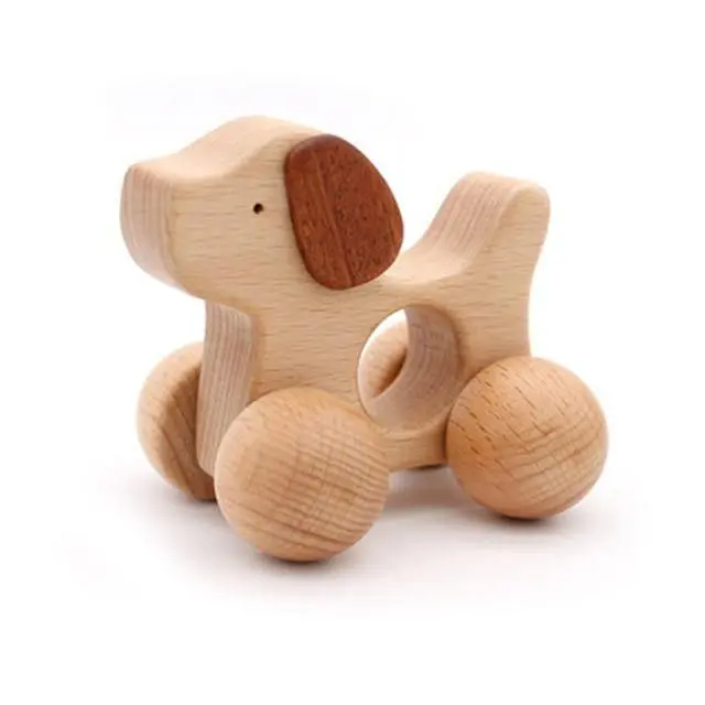 Hochet en Bois à Roulette