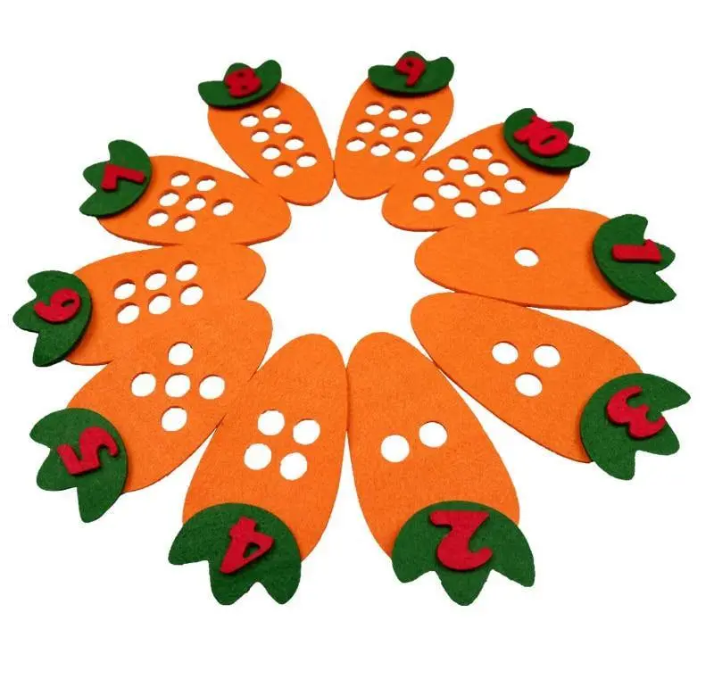 Cartes Éducatives Chiffres Carottes