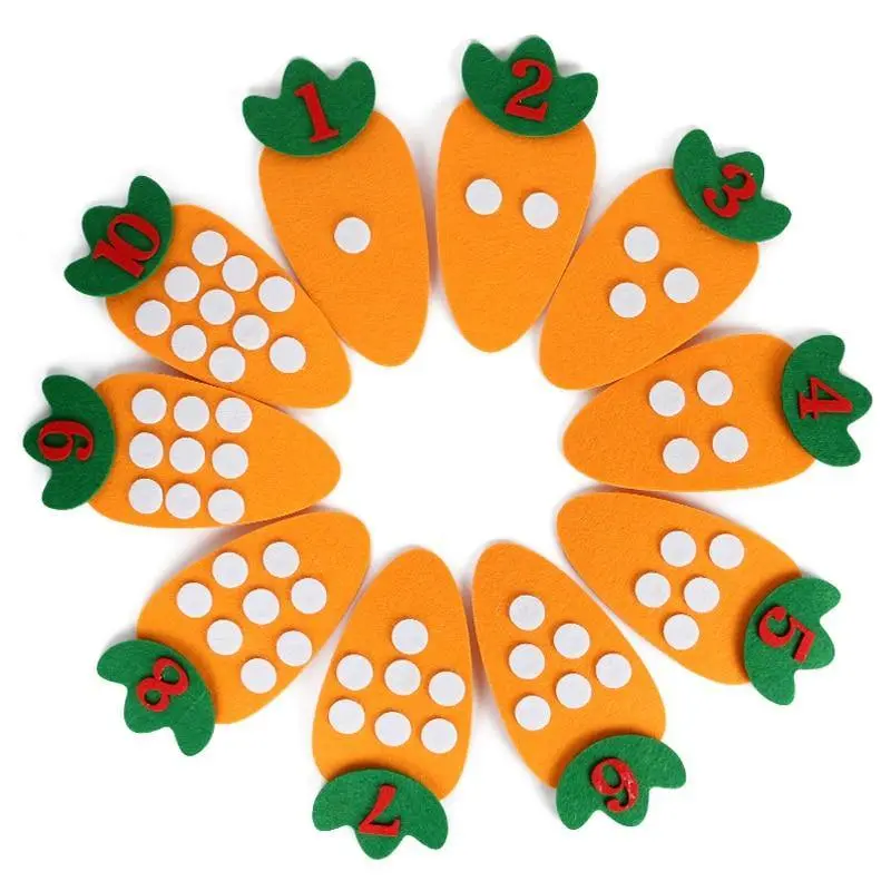Cartes Éducatives Chiffres Carottes