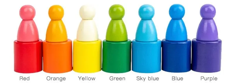 Petits Arc-En-Ciel Pastel En Bois