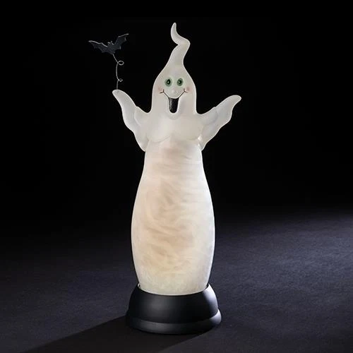 Roman Inc Pearl Swirl White Ghost with Bat / Fantôme blanc nacré avec chauve-souris