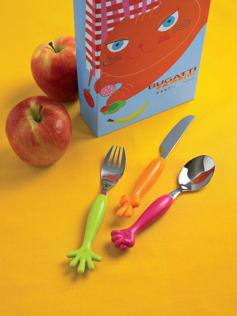 Casa Bugatti Sweet Home Children's Cutlery - Coutellerie pour enfants Douce Maison (3 Pcs)