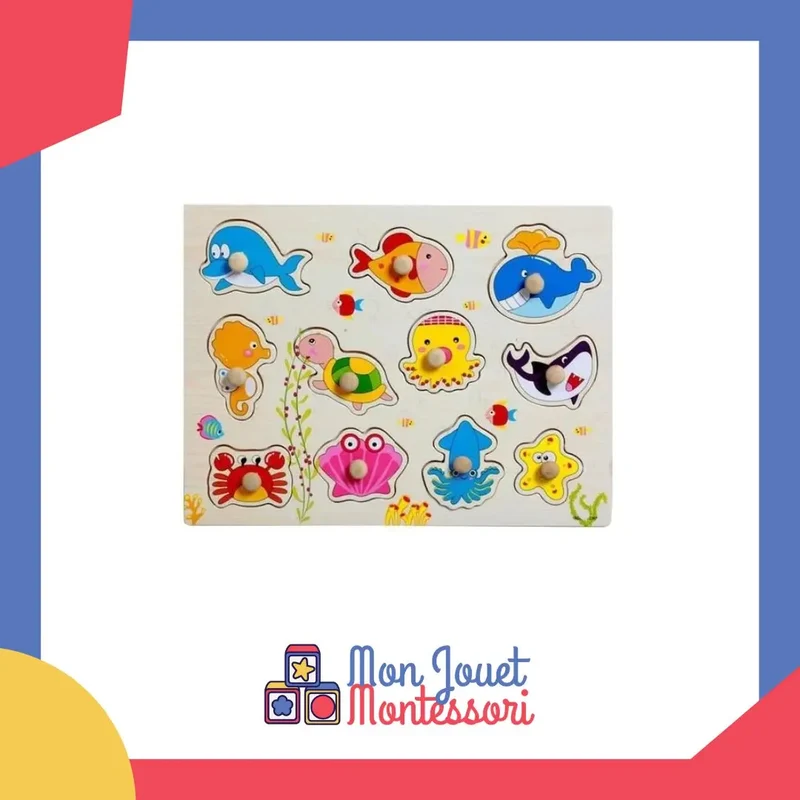 Plateau Montessori Animaux de la Mer