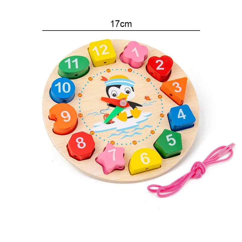 Horloge Éducative en Bois