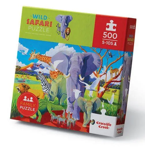 Crocodile Creek Puzzle Wild Safari - Safari sauvage (500 pcs)