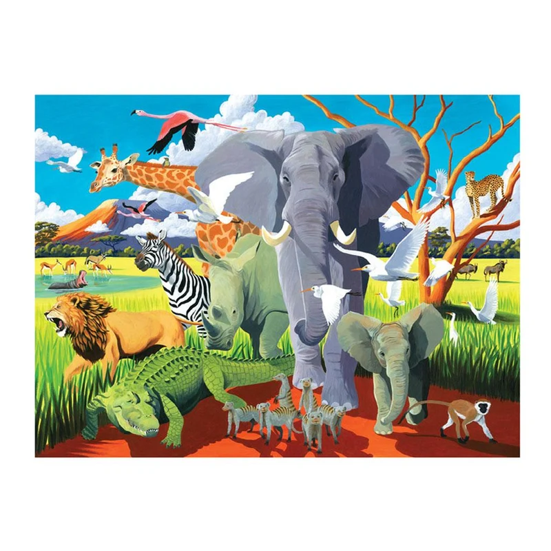 Crocodile Creek Puzzle Wild Safari - Safari sauvage (500 pcs)