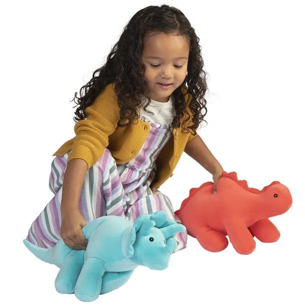 Manhattan Toy Velveteen Dino Stegosaurus/ Stégosaure - Gummy (Red/Rouge)
