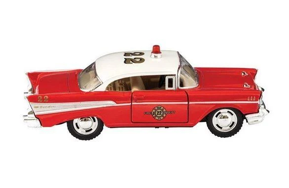 Die Cast Fire Chief Bel Air Car Pull Back / Voiture miniature de pompier Bel Air à friction
