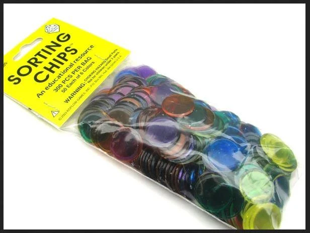 Sorting Bingo Chips (Mutlicolored Assortment) - Jetons de bingo à trier (assortiment multicolores)