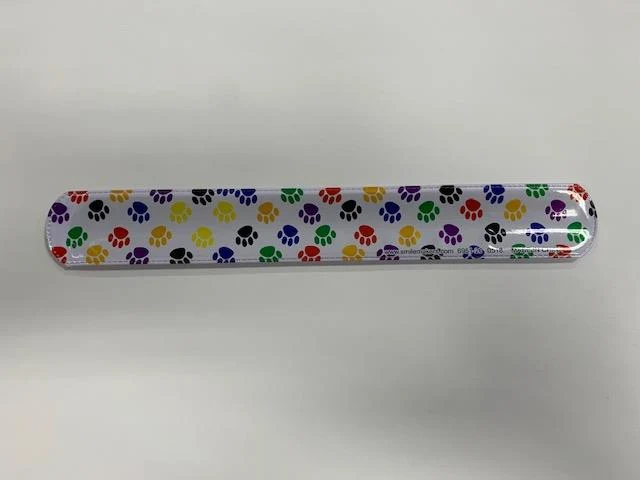 Slap Bracelet Rainbow Paws / Bracelet à claquer Pattes arc-en-ciel