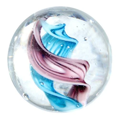 House of Marbles Handmade Helter Skelter - Fait à la main (Purple/Blue - Mauve/Bleu) 22mm