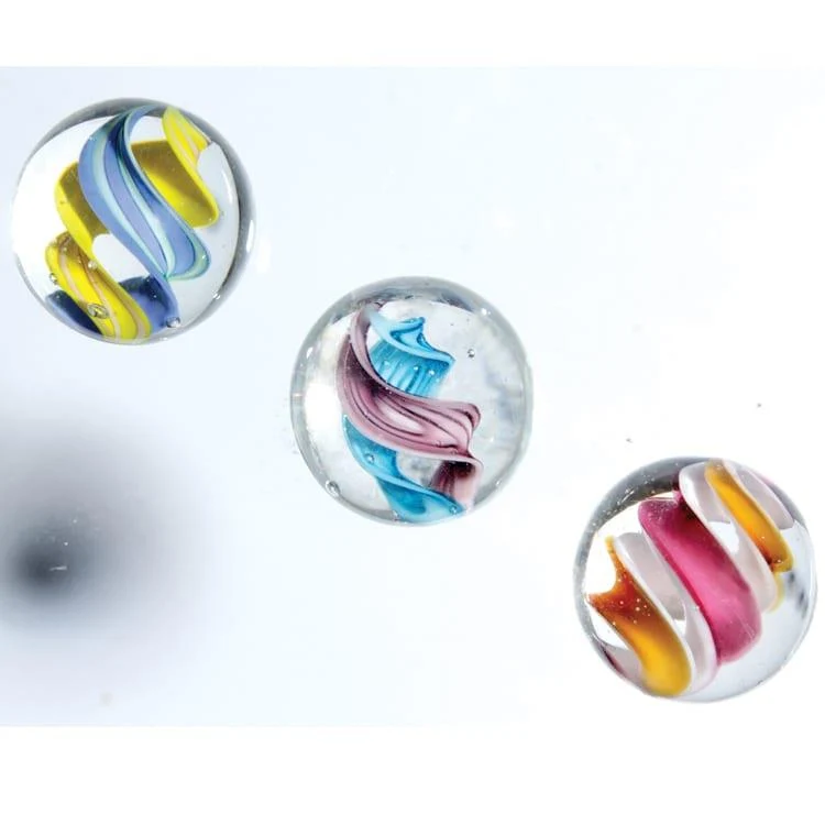 House of Marbles Handmade Helter Skelter - Fait à la main (Purple/Blue - Mauve/Bleu) 22mm