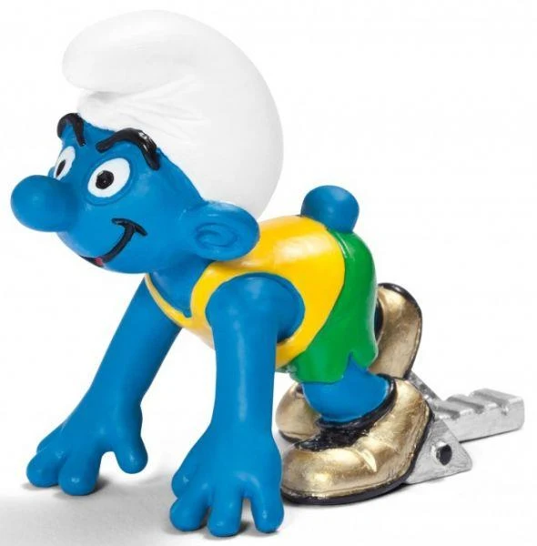 Smurfs Schleigh Figure Olympic Sprinter / Sprinteur olympique