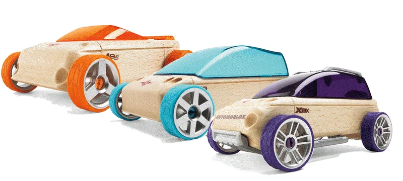 Automoblox Minis 3-Pack/Paquet de 3 A9-S Convertible (Orange), M9 Sportvan (Blue), X9-X Sport Utility (Purple/Mauve)