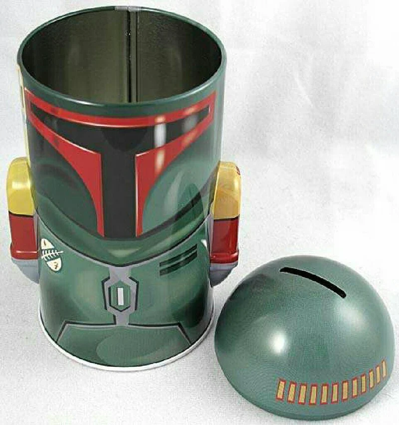 Star Wars Bobba Fett Tin Money Bank / Tirelire en étain