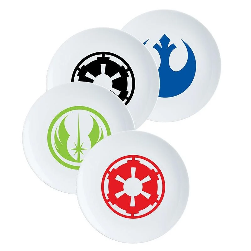 Star Wars 4 Pcs Ceramic Plate / 4 assiettes en céramique