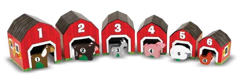 Melissa & Doug Nesting and Sorting Barns and Animals / Granges de tri et animaux