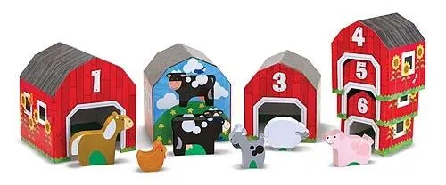 Melissa & Doug Nesting and Sorting Barns and Animals / Granges de tri et animaux