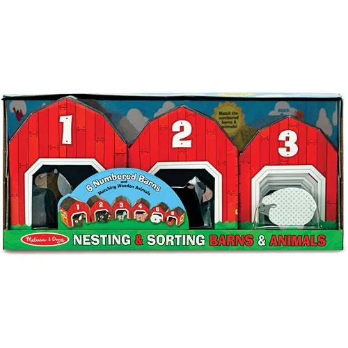 Melissa & Doug Nesting and Sorting Barns and Animals / Granges de tri et animaux