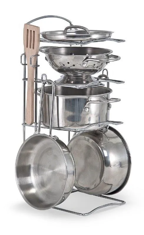 Melissa & Doug Play Set Pots and Pans (8 Pieces) / Ensemble de jeu de casseroles et poêles (8 pièces)