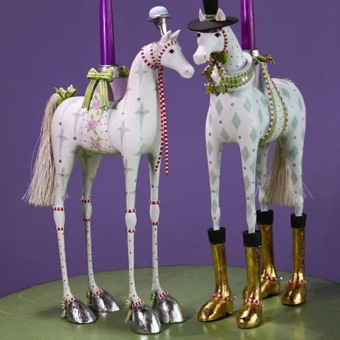 Annabelle and Arthur Horse Candelabra Set / Ensemble de candélabres en forme de cheval (Montreal, In-Store or Pickup ONLY)
