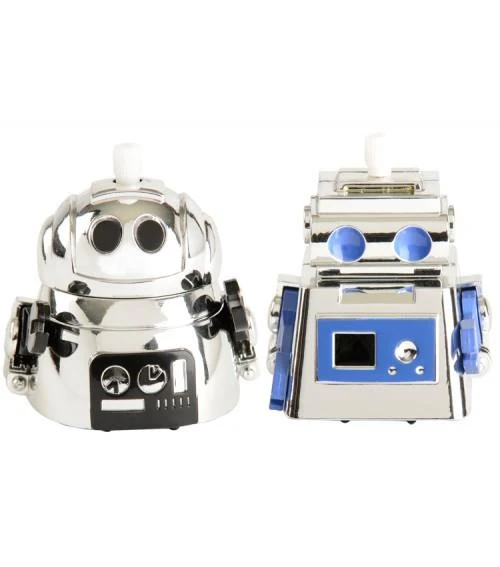 Aeromax Bump N Bots Wind Up Robot (Silver and Blue) / Robot à remontoir (argent et bleu)