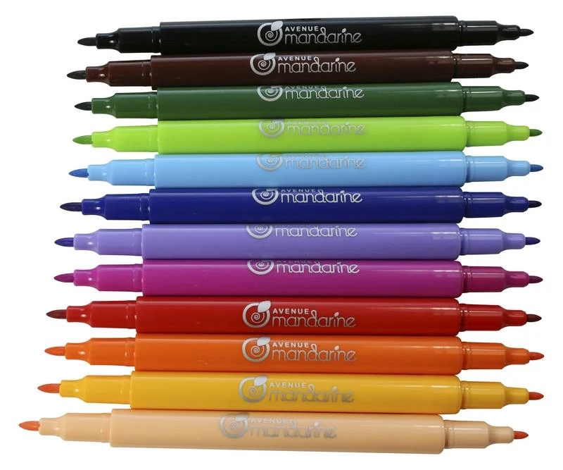Avenue Mandarine Double Ended Felt Tip Markers / Feutres à double pointe