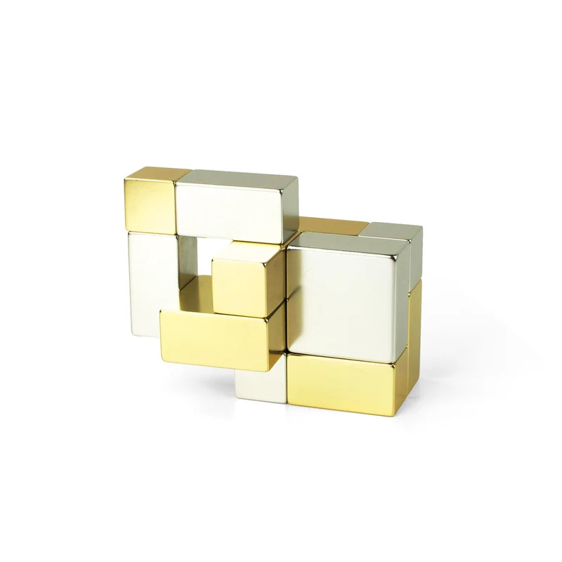 Playable Art Metal Cube (Gold/Silver) - Cube métallique (or/argent)