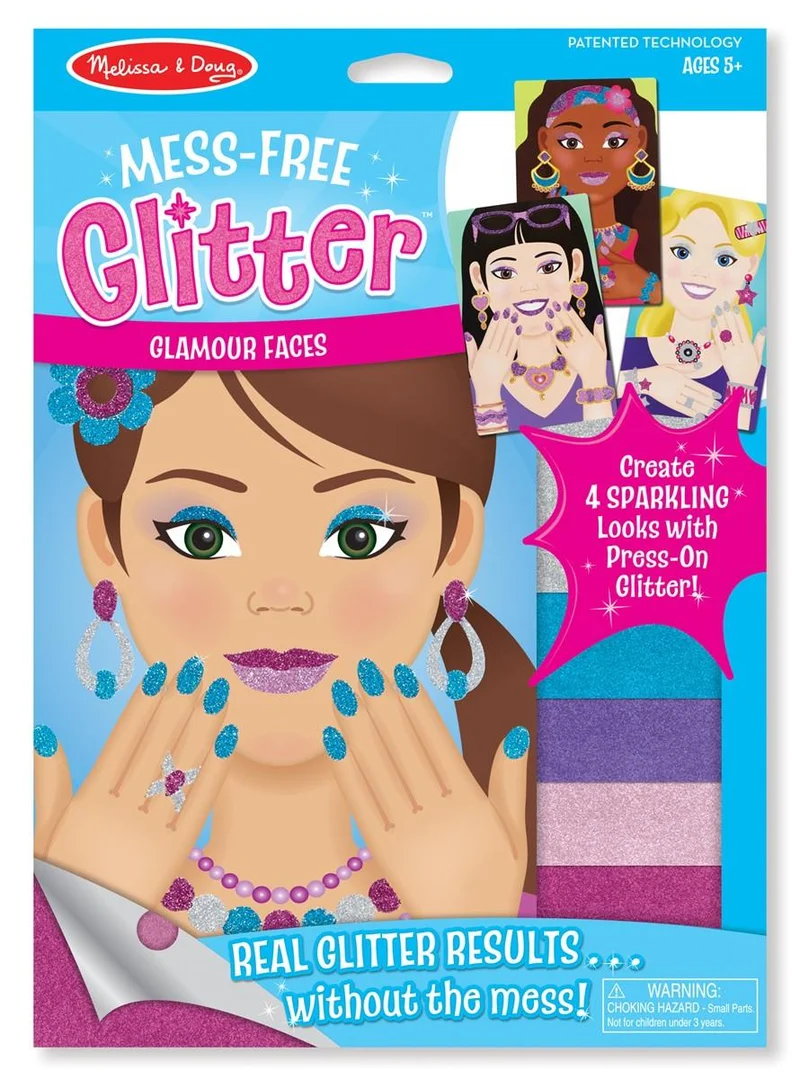 Melissa & Doug Mess-Free Glitter Glamour Faces / Maquillage glamour scintillant sans dommage