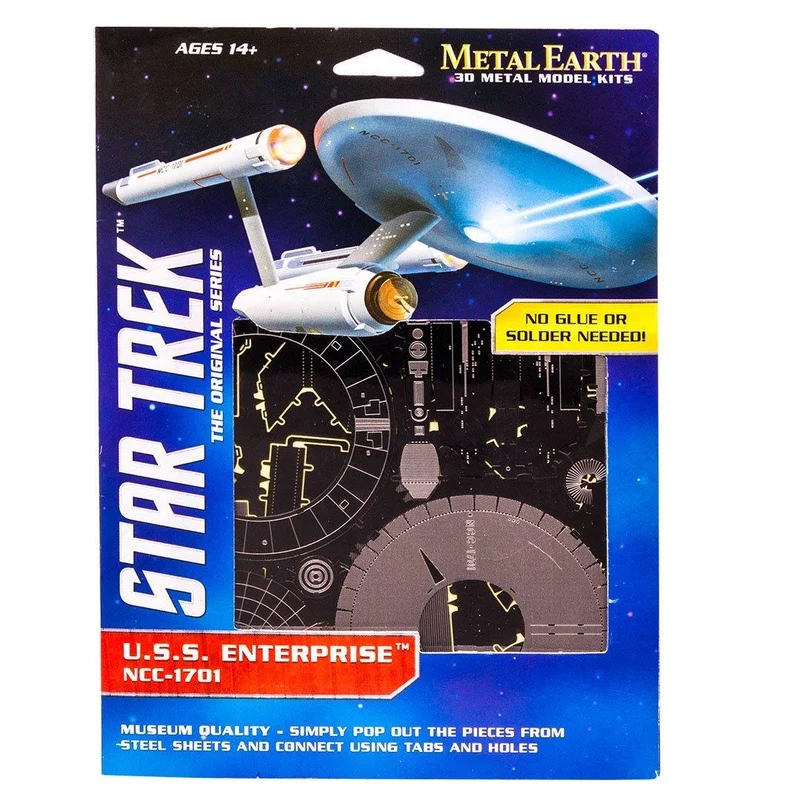 Star Trek USS Entreprise 3D Metal Model / Star Trek USS Enterprise Maquette 3D en métal